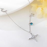 Show details for Star Platinum Plated Pendant Necklace with Full Guarantee