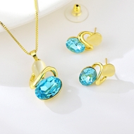Picture of Sparkly Small Blue 3 Piece Jewelry Set