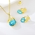 Picture of Sparkly Small Blue 3 Piece Jewelry Set