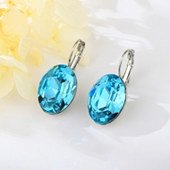 Show details for Hot Selling Platinum Plated Swarovski Element Hoop Earrings from Top Designer