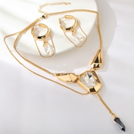 Show details for Brand New White Big 2 Piece Jewelry Set with SGS/ISO Certification