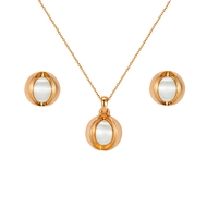 Show details for Fast Selling White Rose Gold Plated 2 Piece Jewelry Set For Your Occasions