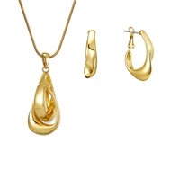 Show details for Good Quality Small Gold Plated 2 Piece Jewelry Set
