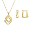 Show details for Geometric Gold Plated 2 Piece Jewelry Set Online Only