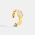 Picture of Nickel Free Gold Plated White Adjustable Ring Online Shopping