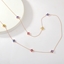Show details for Charming Colorful Rose Gold Plated Long Chain Necklace As a Gift