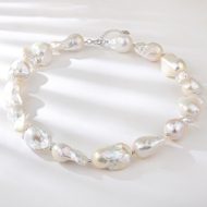 Show details for Baroque pearls natural pearl necklace