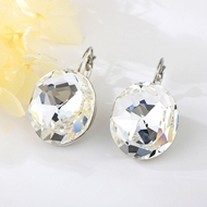 Show details for Ball White Hoop Earrings of Original Design