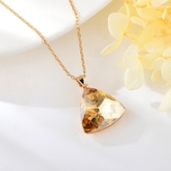 Show details for Fashion Yellow Pendant Necklace with Beautiful Craftmanship
