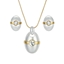 Show details for Fashionable Medium Gold Plated 2 Piece Jewelry Set