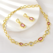 Show details for Distinctive Pink Dubai 2 Piece Jewelry Set with Low MOQ