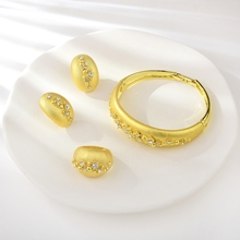 Show details for New Artificial Crystal Zinc Alloy 3 Piece Jewelry Set