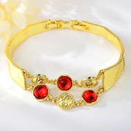 Picture of Nice Glass Gold Plated Fashion Bangle