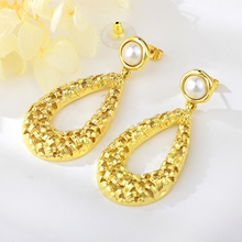 Show details for Inexpensive Gold Plated Artificial Pearl Dangle Earrings from Reliable Manufacturer