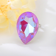 Show details for Brand New Pink Platinum Plated Fashion Ring with Full Guarantee