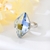 Picture of Trendy Blue Swarovski Element Fashion Ring with No-Risk Refund