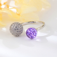 Show details for Filigree Small Swarovski Element Fashion Ring