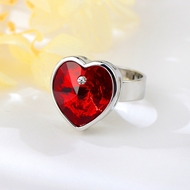 Show details for Cheap Platinum Plated Red Fashion Ring From Reliable Factory