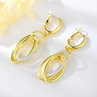 Show details for Funky Dubai Gold Plated Dangle Earrings