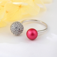 Show details for Impressive Red Medium Adjustable Ring with Low MOQ