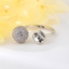 Show details for Unusual Medium White Adjustable Ring