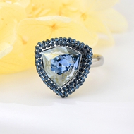Show details for Most Popular Swarovski Element Blue Fashion Ring