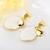 Picture of Buy Gold Plated White Dangle Earrings with Wow Elements