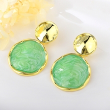 Show details for Zinc Alloy Gold Plated Dangle Earrings in Exclusive Design