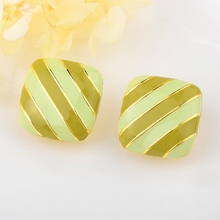 Show details for Nickel Free Gold Plated Green Stud Earrings with Easy Return