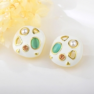Picture of Sparkly Medium Zinc Alloy Stud Earrings