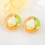 Picture of Designer Gold Plated Medium Stud Earrings with No-Risk Return