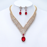 Show details for Copper or Brass Cubic Zirconia 2 Piece Jewelry Set at Unbeatable Price