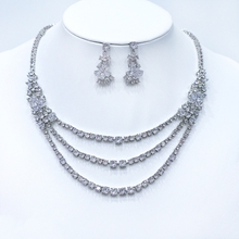 Show details for Good Quality Cubic Zirconia White 2 Piece Jewelry Set