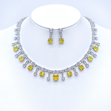 Show details for Copper or Brass Cubic Zirconia 2 Piece Jewelry Set in Flattering Style