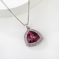 Show details for Delicate Swarovski Element Zinc Alloy Pendant Necklace