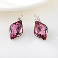 Show details for Purchase Platinum Plated Pink Earrings with Wow Elements