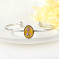 Show details for Sparkling Small Zinc Alloy Cuff Bangle