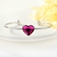 Show details for Love & Heart Swarovski Element Cuff Bangle for Ladies