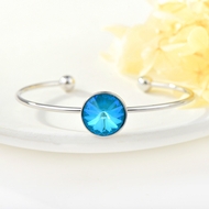Show details for Fashion Swarovski Element Zinc Alloy Cuff Bangle