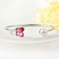 Show details for Butterfly Swarovski Element Cuff Bangle with Fast Delivery