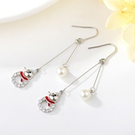 Show details for Low Cost Platinum Plated Small Dangle Earrings with Low Cost