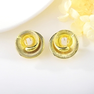 Show details for Dubai Gold Plated Stud Earrings at Unbeatable Price