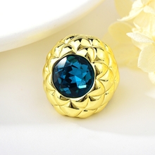 Show details for Attractive Gold Plated Artificial Crystal Ring Wholesale Price