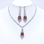 Show details for Nickel Free Platinum Plated Big 2 Piece Jewelry Set with Easy Return