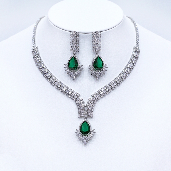 Picture of Low Cost Platinum Plated Big 2 Piece Jewelry Set with Low Cost