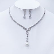 Show details for Copper or Brass White 2 Piece Jewelry Set at Unbeatable Price