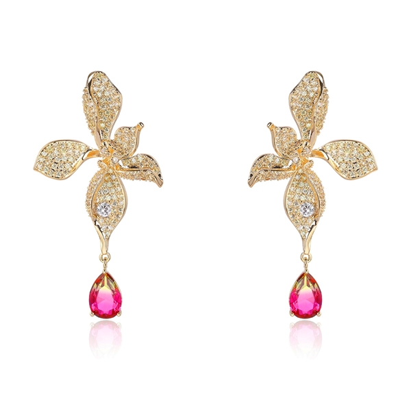 Picture of Luxury Gold Plated Dangle Earrings in Bulk