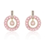 Show details for Beautiful Cubic Zirconia Pink Dangle Earrings