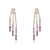 Picture of Irresistible Purple Gold Plated Dangle Earrings For Your Occasions