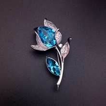 Show details for Hot Selling Blue Big Brooche with Fast Delivery